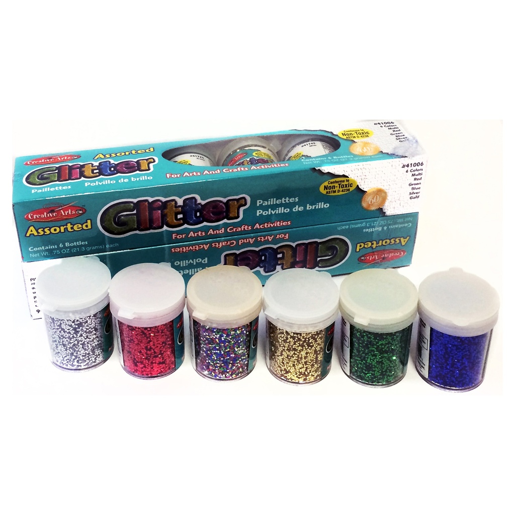 .75 oz. Shakers Assorted Colors Glitter Pack of 12