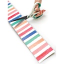 Watercolor Stripes Straight Rolled Border Trim
