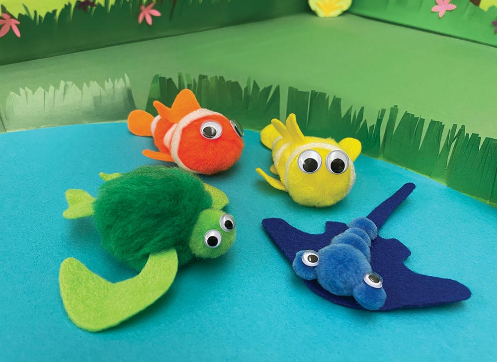 Pom Pon Ocean Animals 4ct Activity Kit 