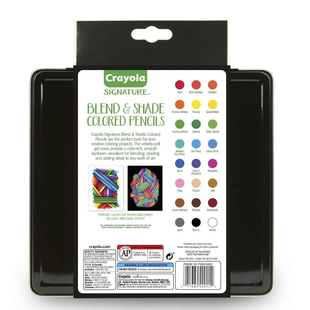 Signature Blend & Shade Colored Pencils in Tin Pack of 24