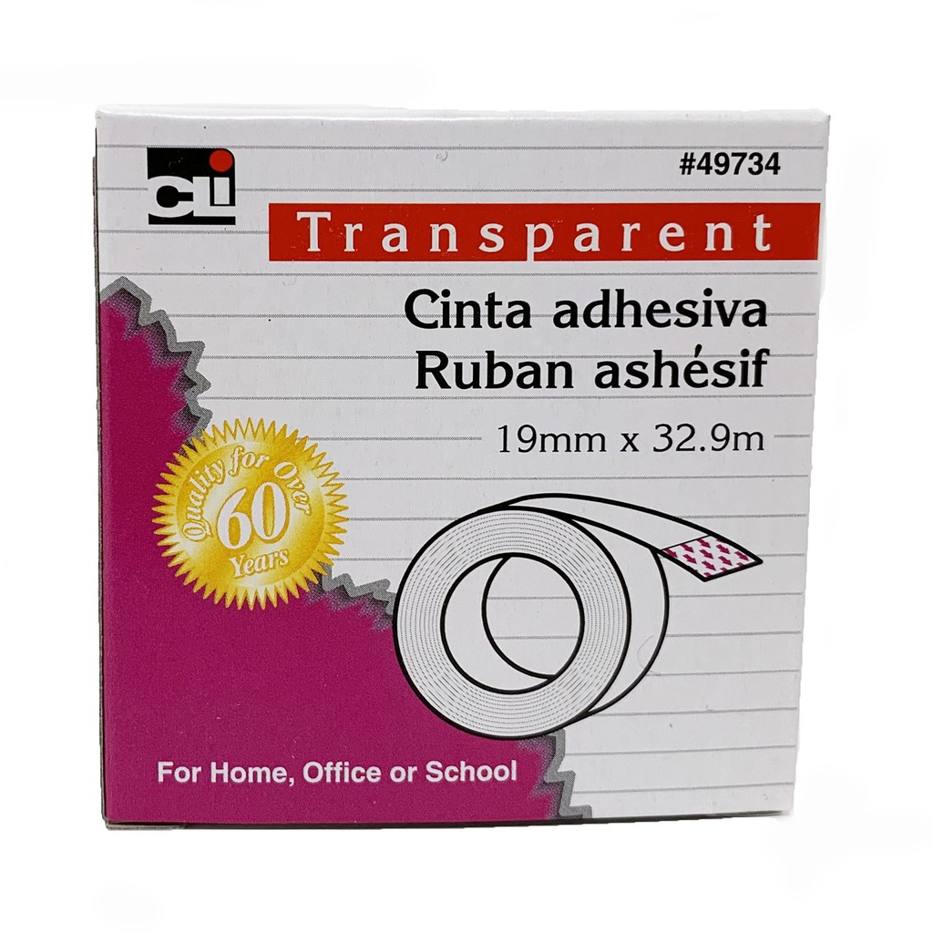 3/4" x 36 yds Transparent Tape Roll