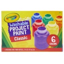 Classic Colors 2 Ounce Bottles Washable Project Paint 6 Count