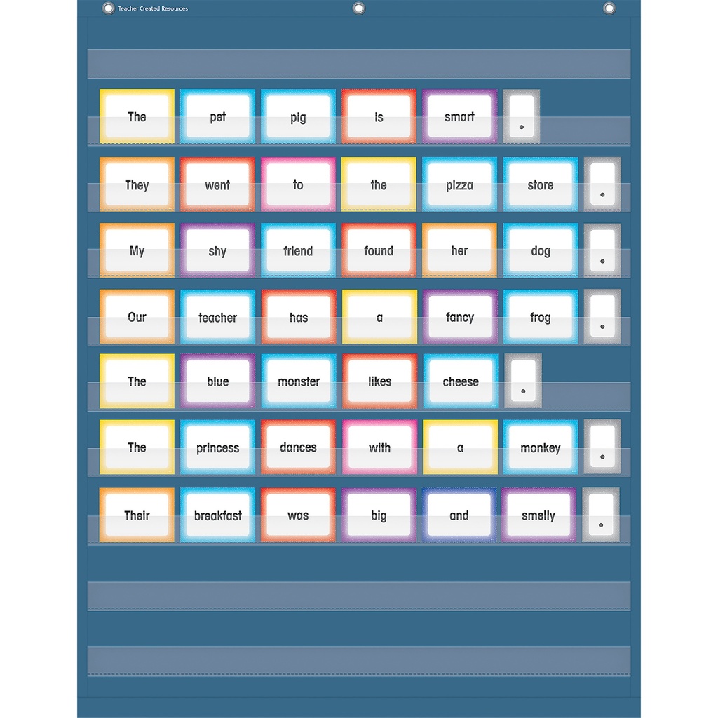 Slate Blue 10 Pocket Chart