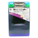Assorted Neon Colors Translucent Letter Size Plastic Clipboards Pack of 3