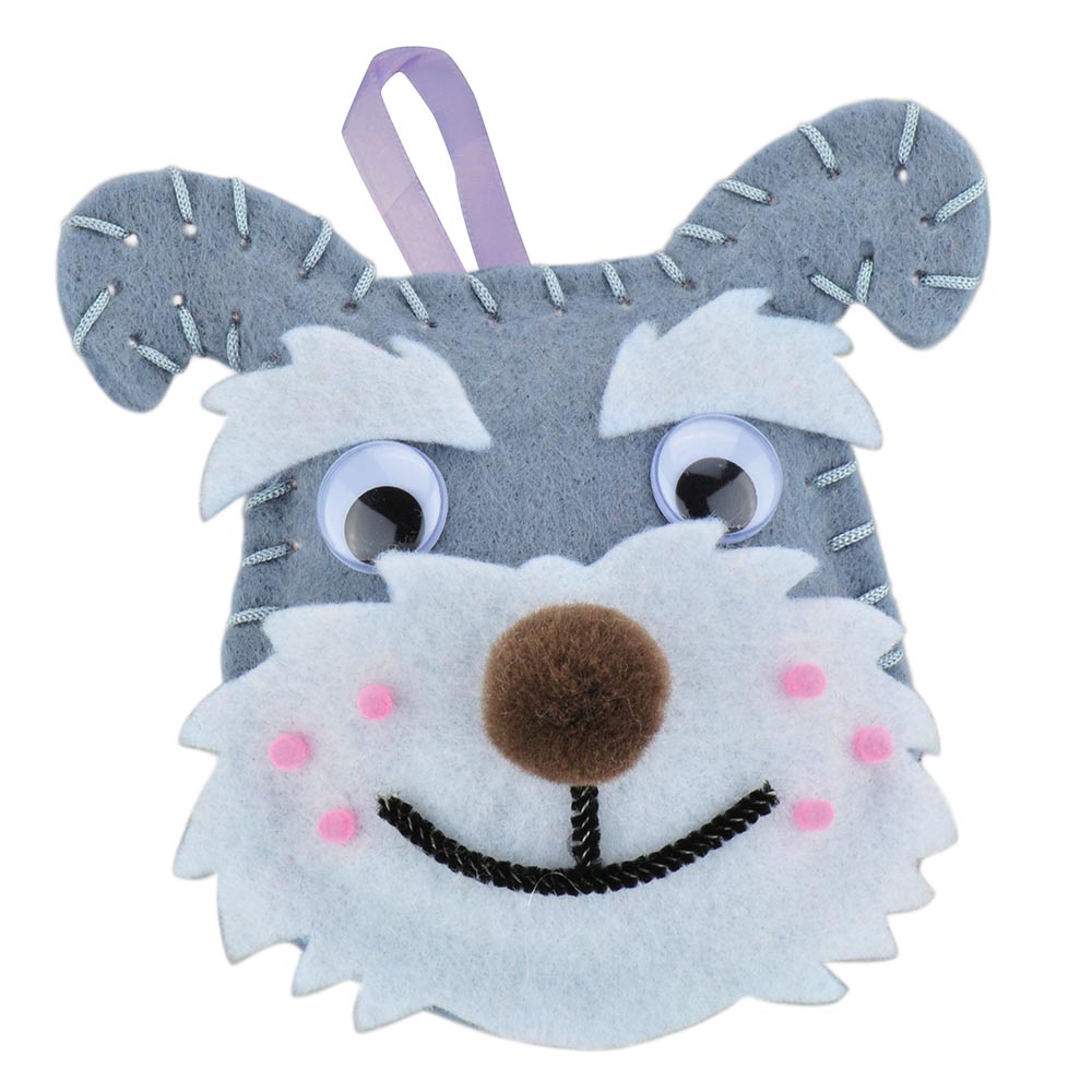 Schnauzer Dog Felt Sewing Activity Kit  