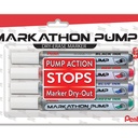 Assorted Chisel Tip Markathon Pump Dry Erase Marker 4-Pack