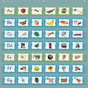 Calming Blue 7 Pocket Chart