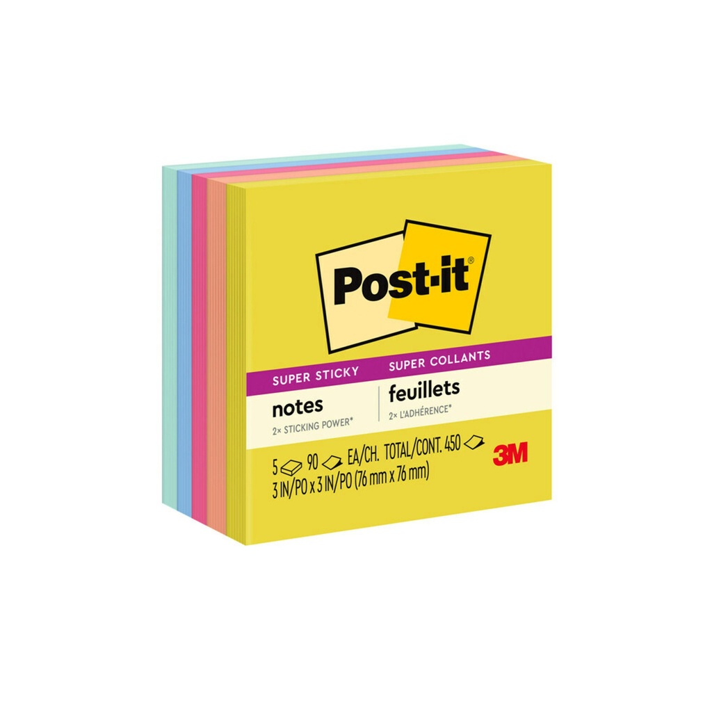 Summer Joy Collection 3x3 in Super Sticky Notes 10 Pads