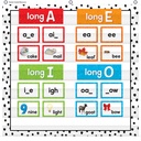 Black Painted Dots on White 7 Pocket Chart