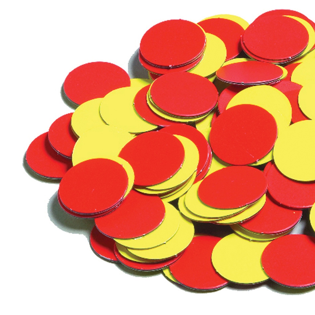 Plastic Magnetic Two-Color Counters Set of 200