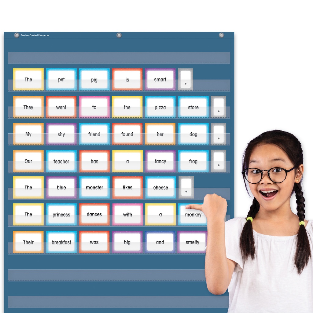Slate Blue 10 Pocket Chart