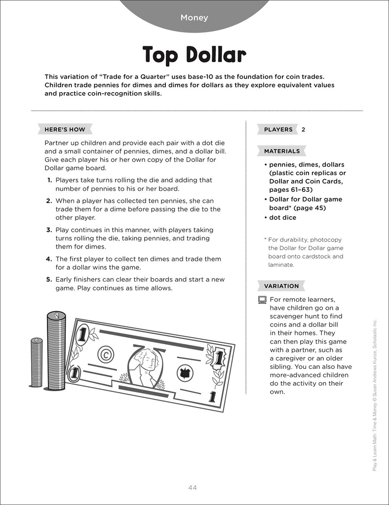 Play & Learn Math: Time & Money