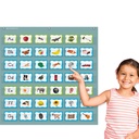 Calming Blue 7 Pocket Chart