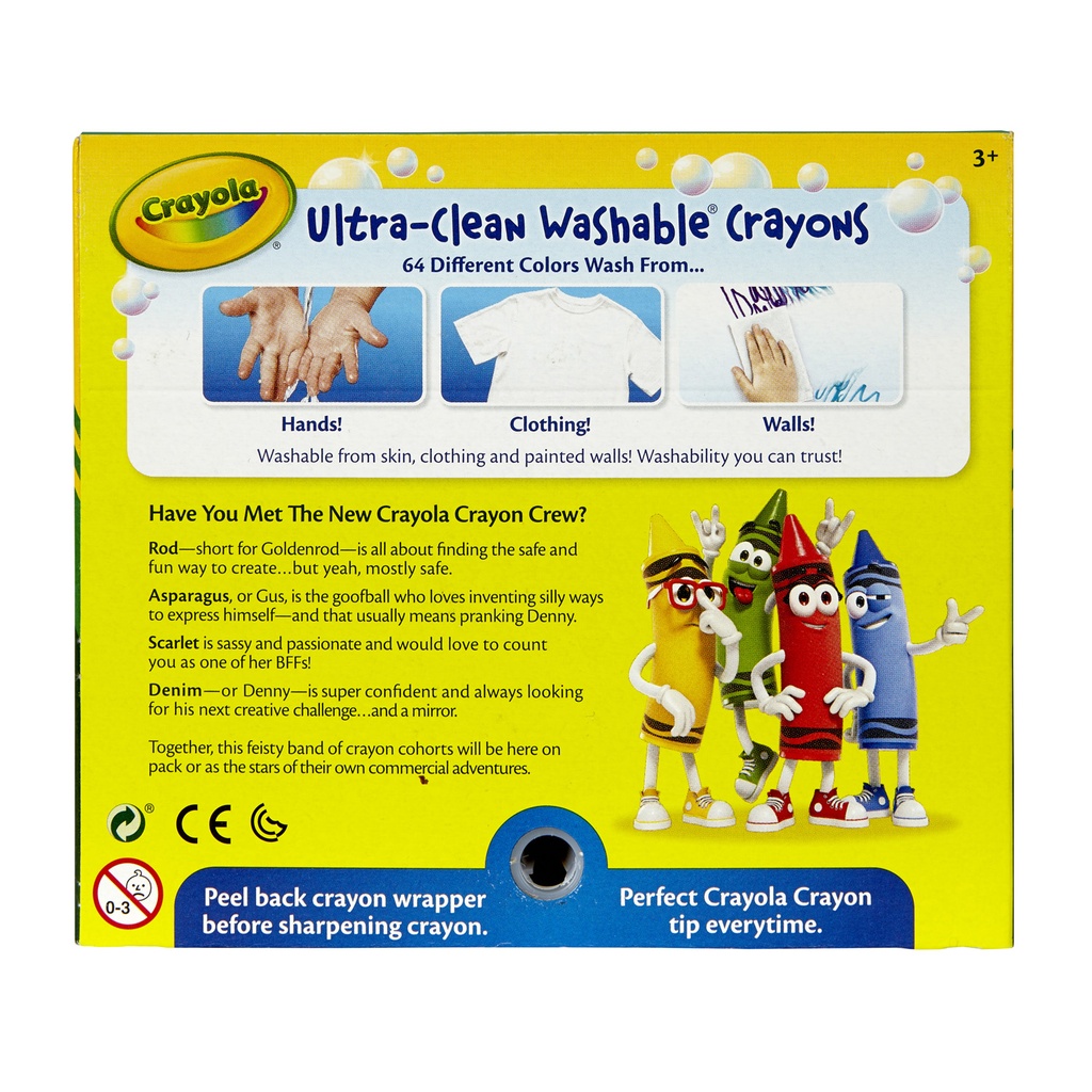 Regular Ultra-Clean Washable Crayons Pack of 64