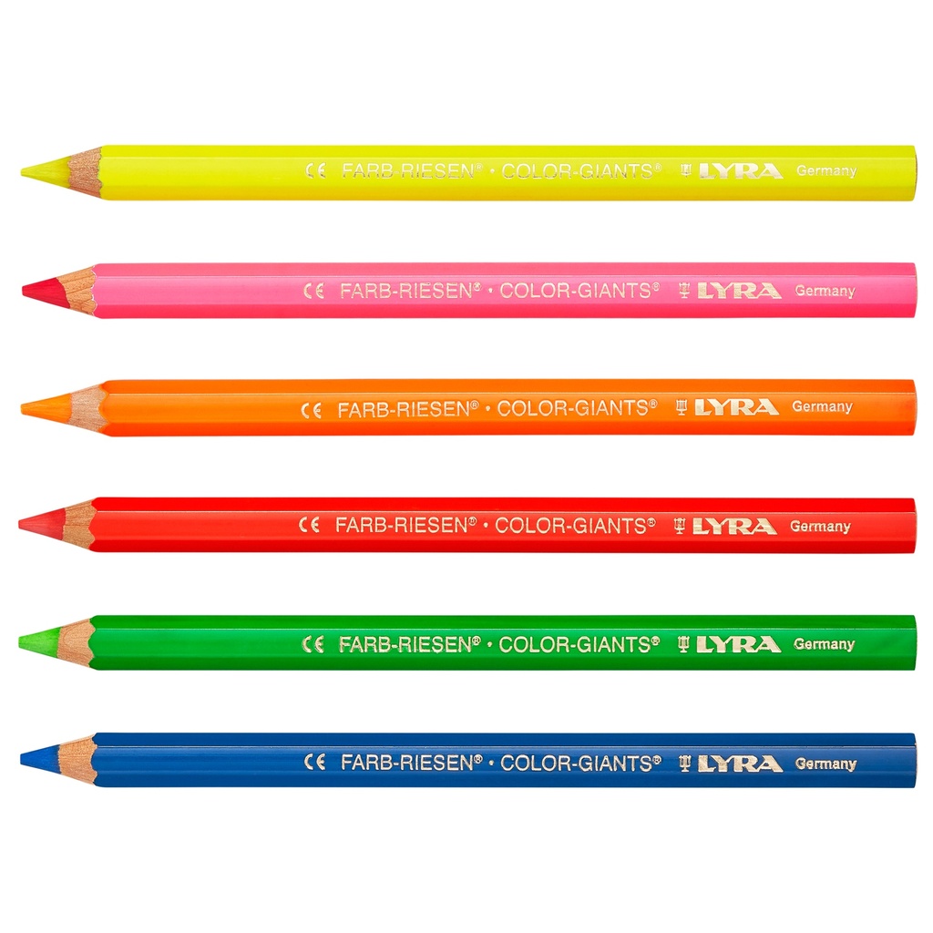 Neon Giant Colored Pencils 6 Colors