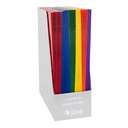 Assorted Primary Colors 2-Pocket Laminated Paper Folder with 3-Hole Punch Pack of 50