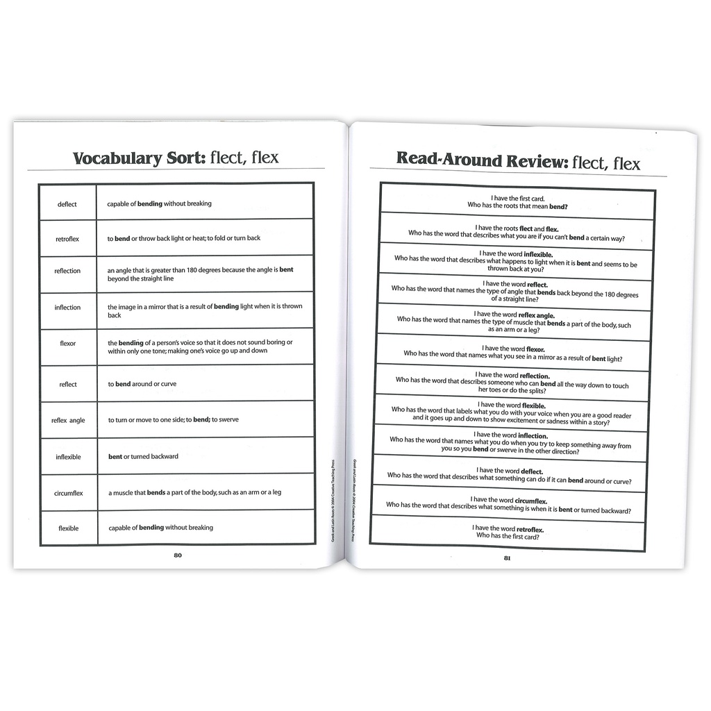 Greek and Latin Roots Book Grades 4-8