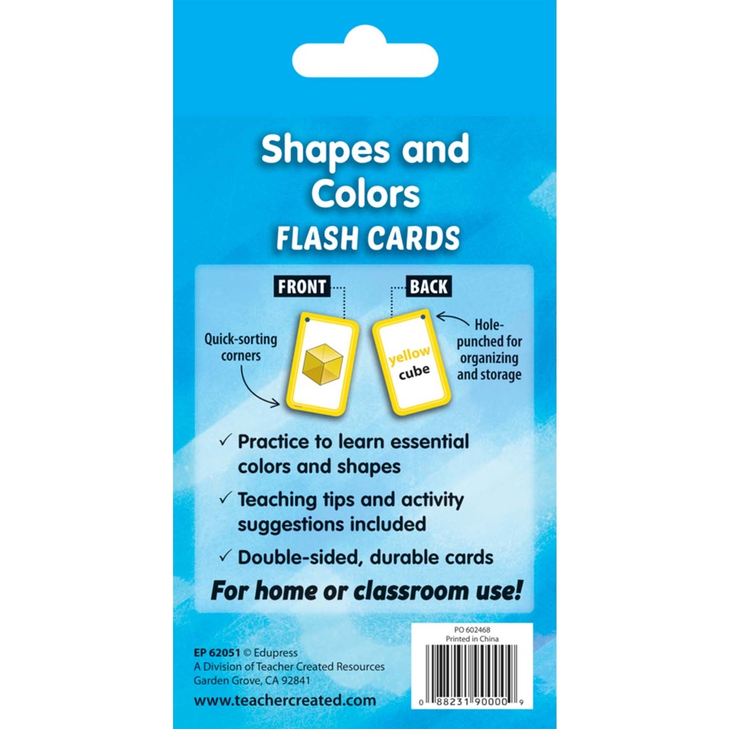 Shapes and Colors Flash Cards