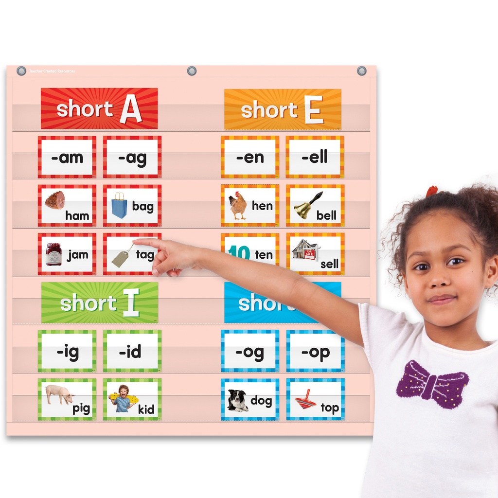 Blush 7 Pocket Chart