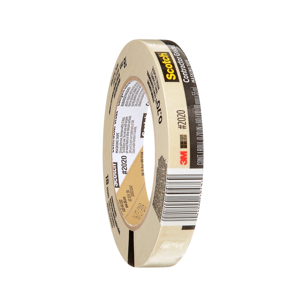 0.70 in x 60.1 yd Contractor Grade Masking Tape Pack of 12