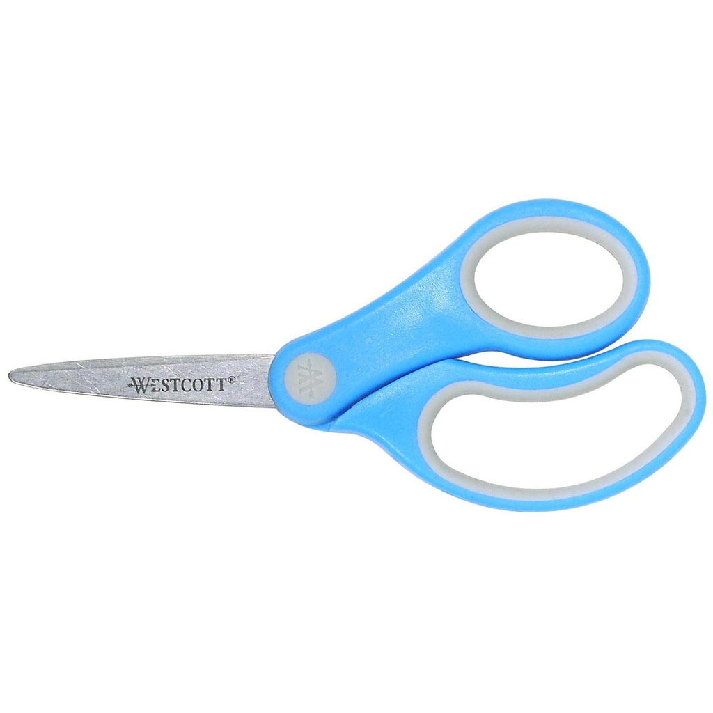 5" Pointed Soft Handle Assorted Colors Kids Scissors 12ct 