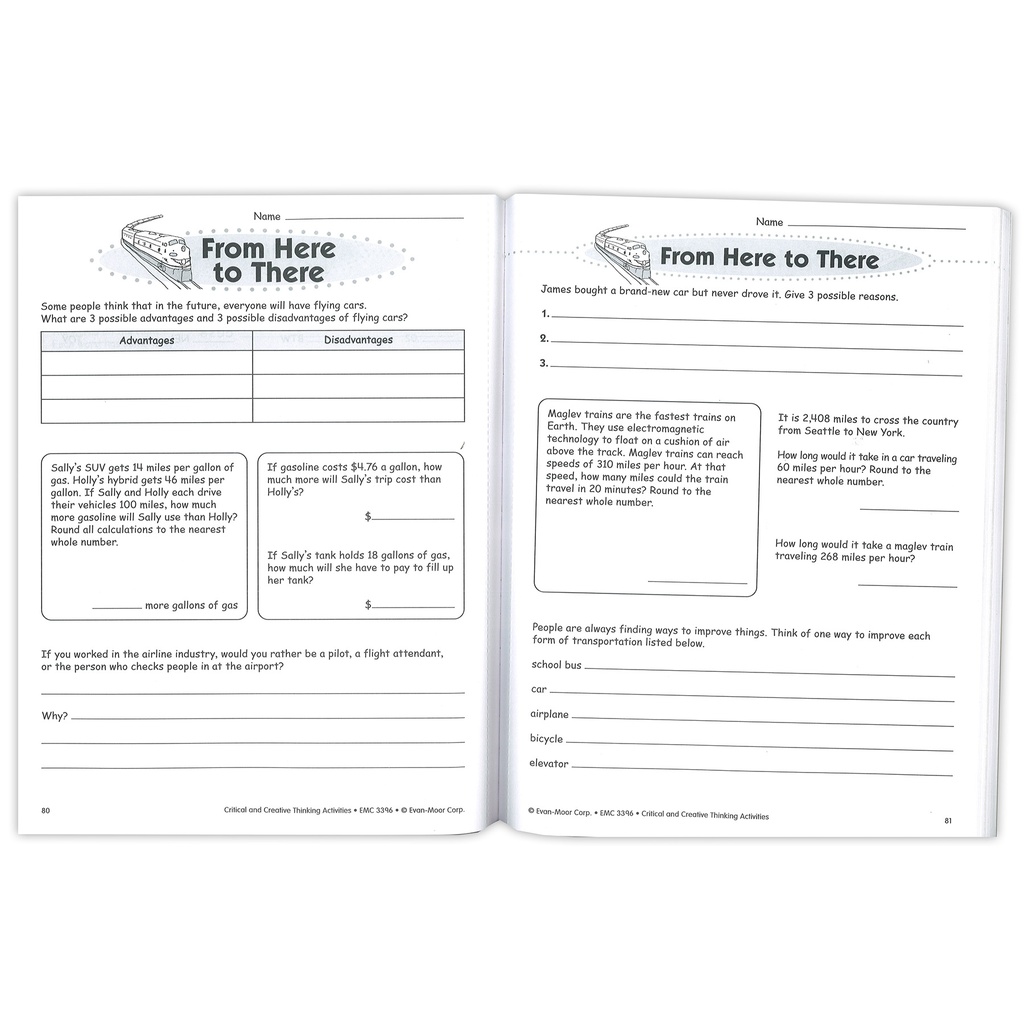 Critical and Creative Thinking Activities Book Grade 6+