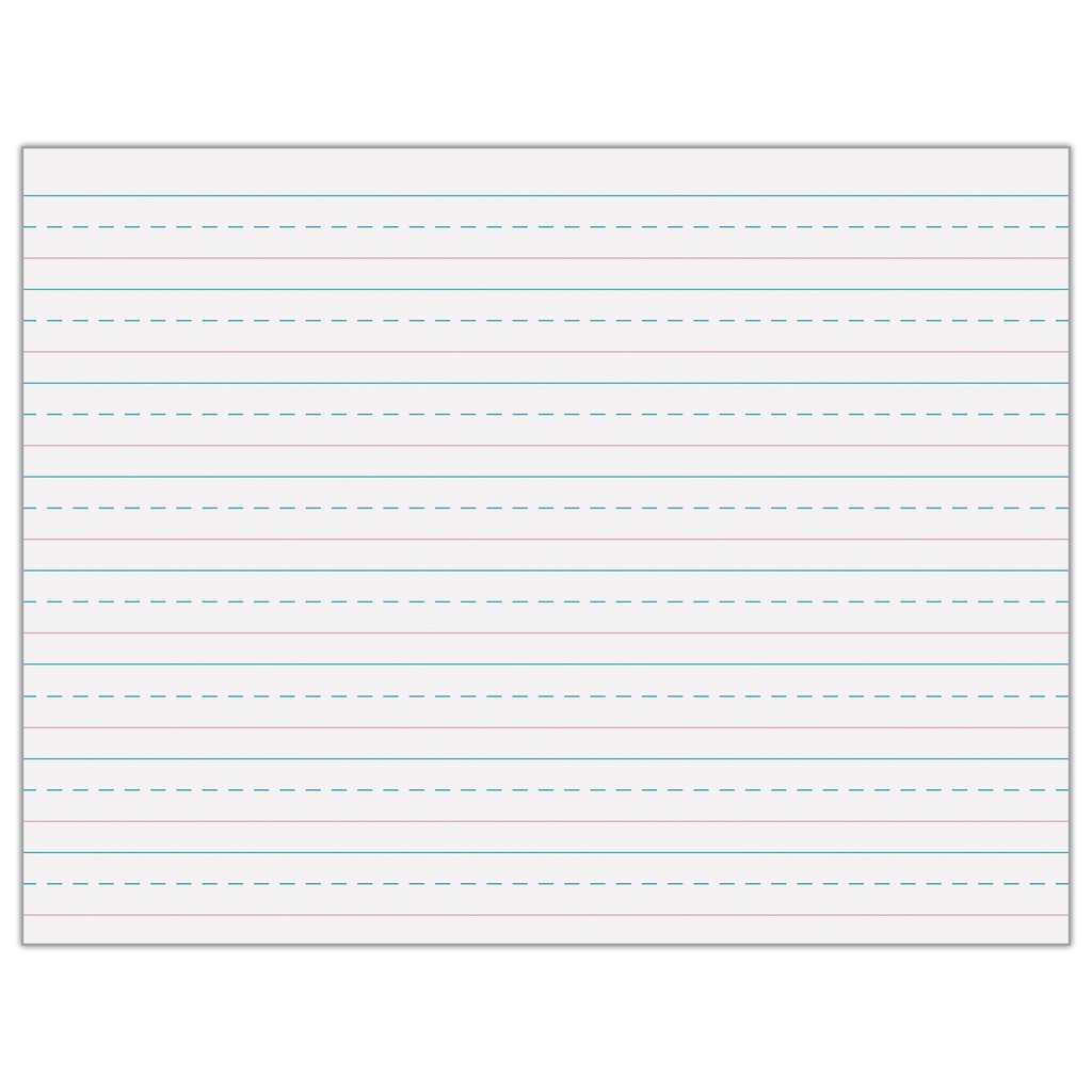 10 1/2" x 8" D'Nealian/Zaner-Bloser Multi-Program 5/8" x 5/16" x 5/16" Ruled Long Handwriting Tablets Pack of 12