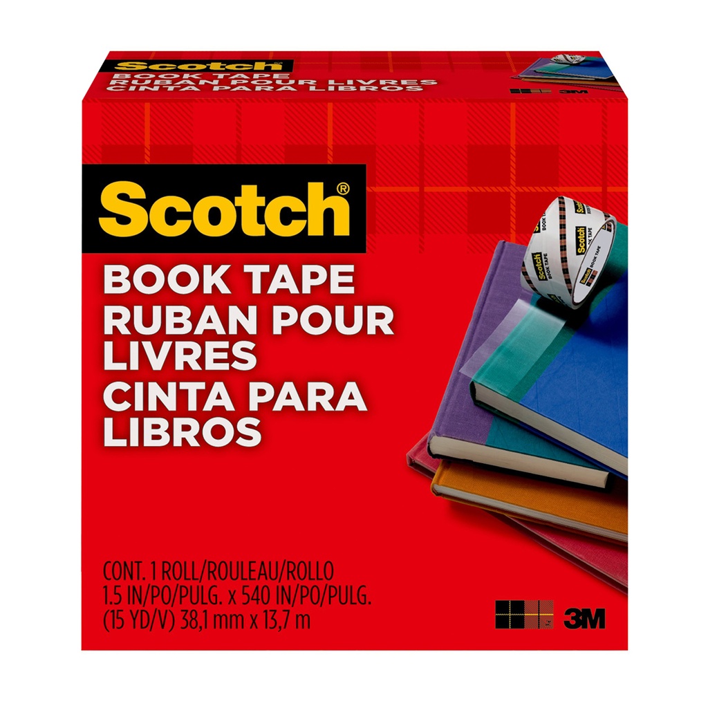 11/2 in x 15 yd Book Tape 3 Rolls