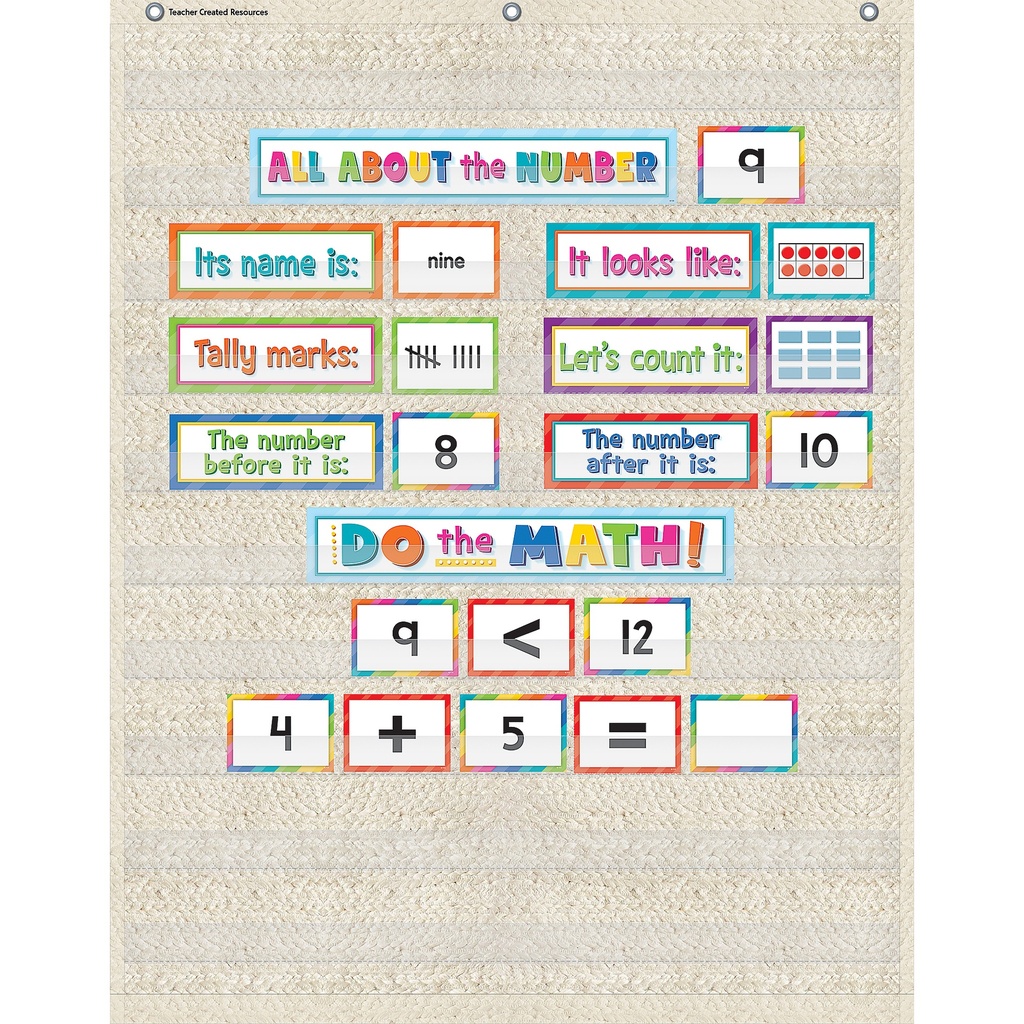Woven 10 Pocket Chart