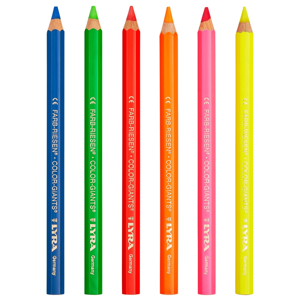 Neon Giant Colored Pencils 6 Colors
