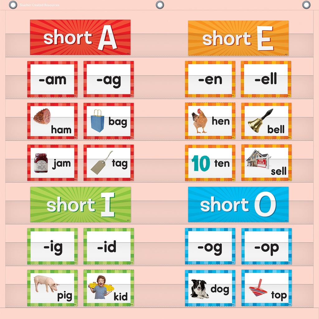 Blush 7 Pocket Chart