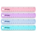 6" Assorted Colors Plastic Ruler 36ct