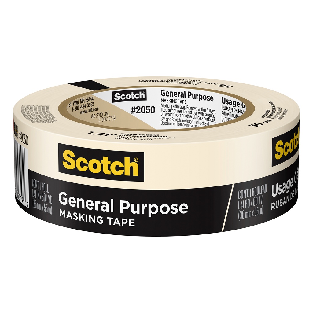1.41 in x 60.1 yd General Purpose Masking Tape 3 Rolls