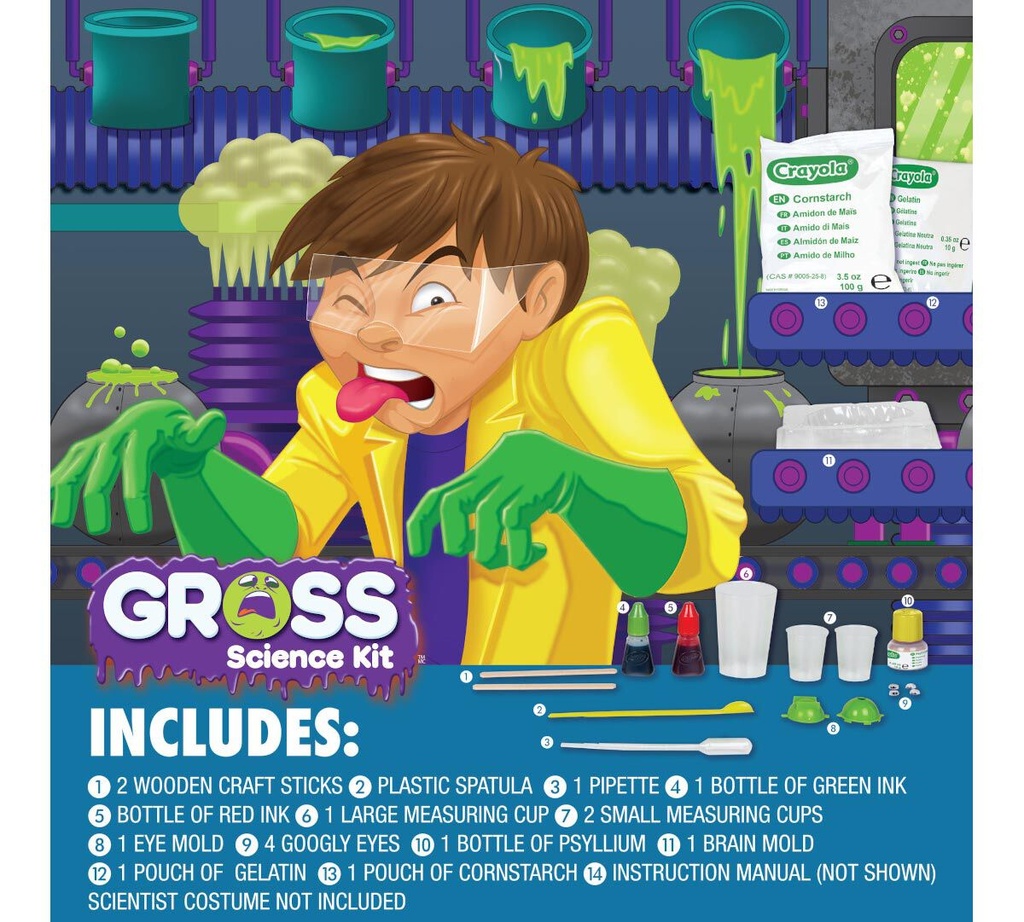 Crayola STEAM Gross Science Kit contents