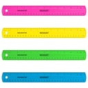 12" Assorted Translucent Colors Shatterproof Ruler with Anti-Microbial 12ct