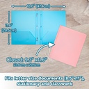 Pastel Colors 2-Pocket Poly Portfolio with 3 Prongs Pack of 48