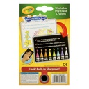 Bright Colors Dry Erase Washable Crayons 8 Count