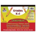 10 1/2" x 8" Multi-Sensory Raised 5/8" x 5/16" x 5/16" Picture Story Ruled Long Tablets Pack of 3