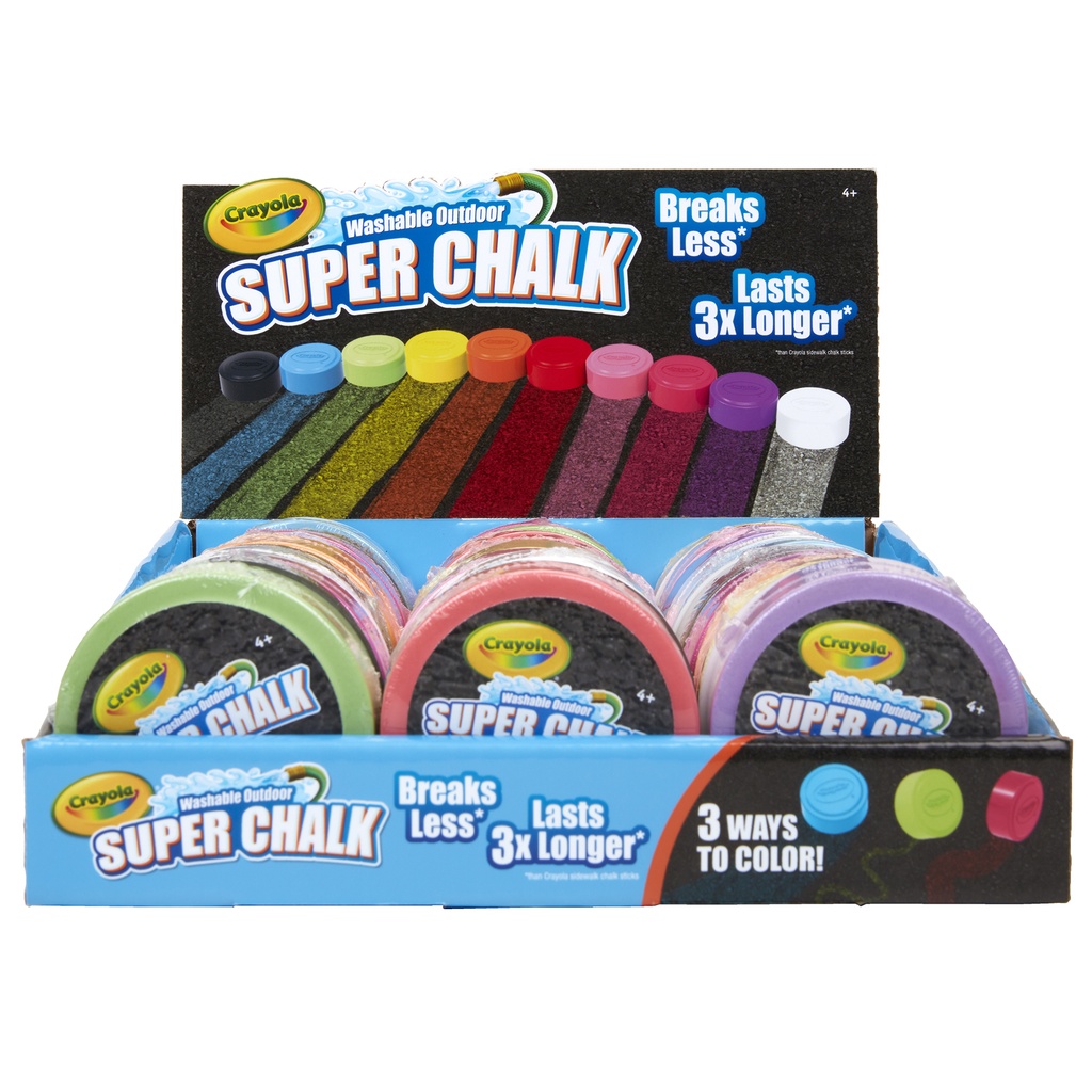 Washable Outdoor Super Chalk Tray 30 Count