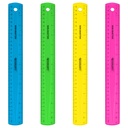 12" Assorted Translucent Colors Shatterproof Ruler with Anti-Microbial 12ct