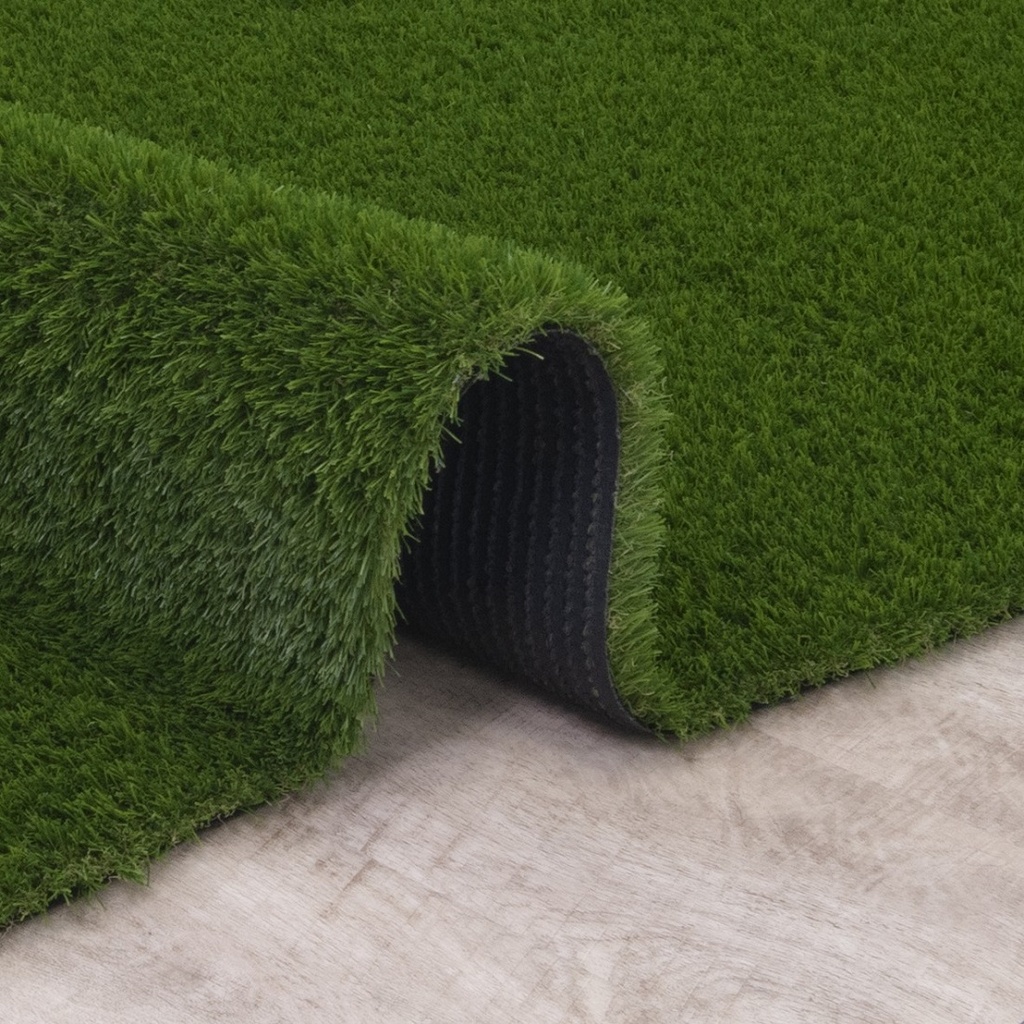 GreenSpace 7'6" Round Green Artificial Turf Rug