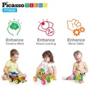 PicassoTiles 250ct Engineering Construction Building Set