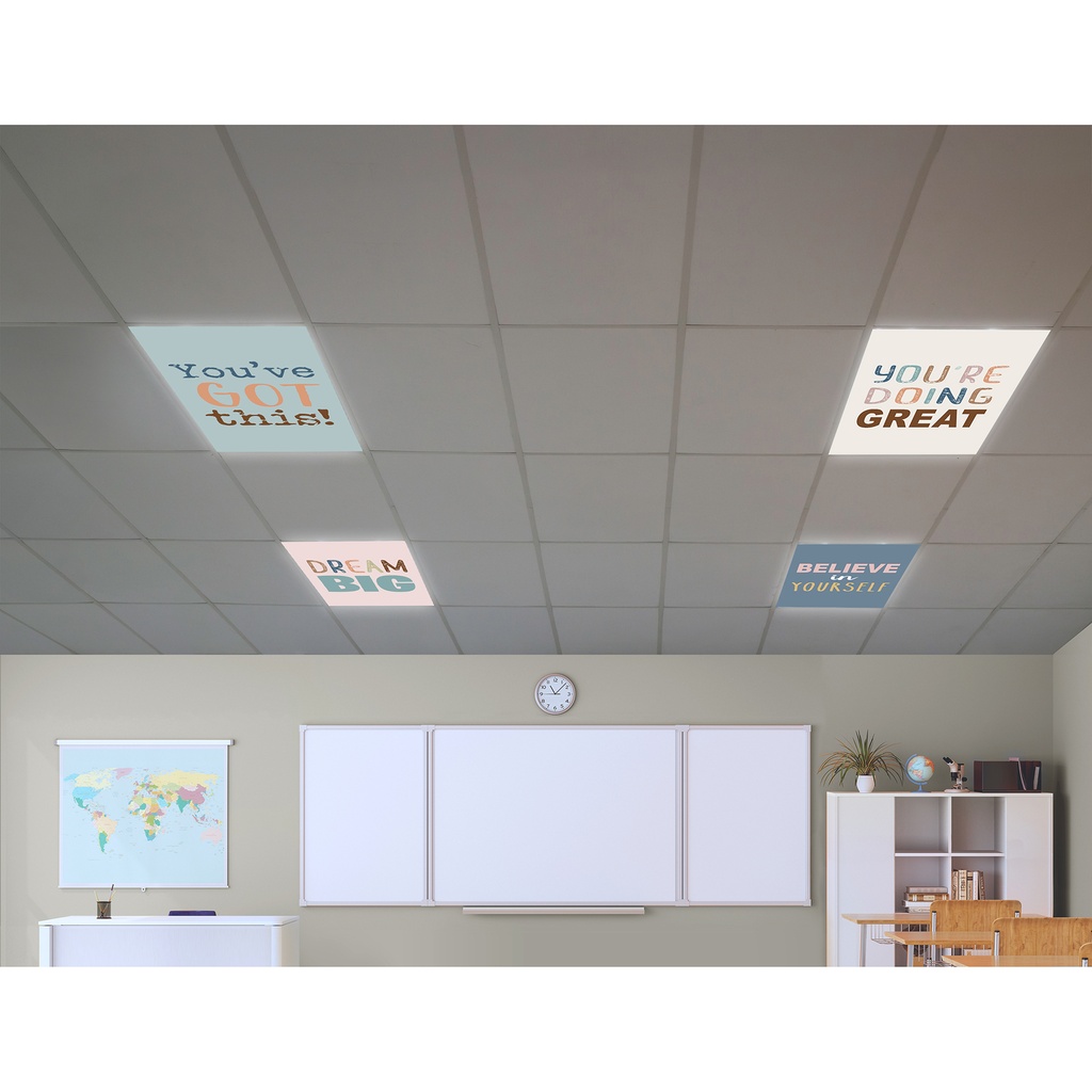 2' x 4' Be Positive Calming Covers Ceiling Light Filters Pack of 4