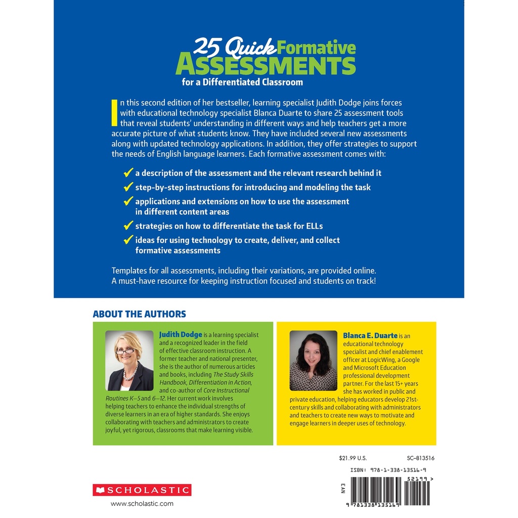 25 Quick Formative Assessments for a Differentiated Classroom