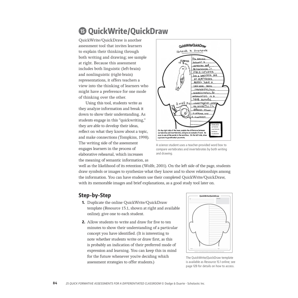 25 Quick Formative Assessments for a Differentiated Classroom