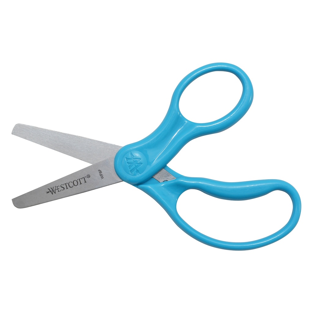 5" Blunt Assorted Colors Hard Handle Kids Scissors 30ct
