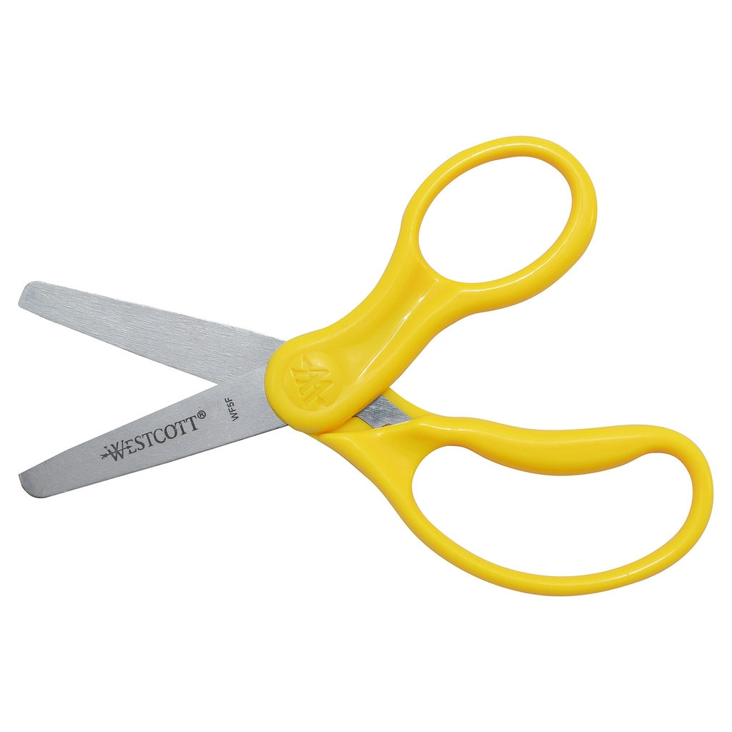5" Blunt Assorted Colors Hard Handle Kids Scissors 30ct