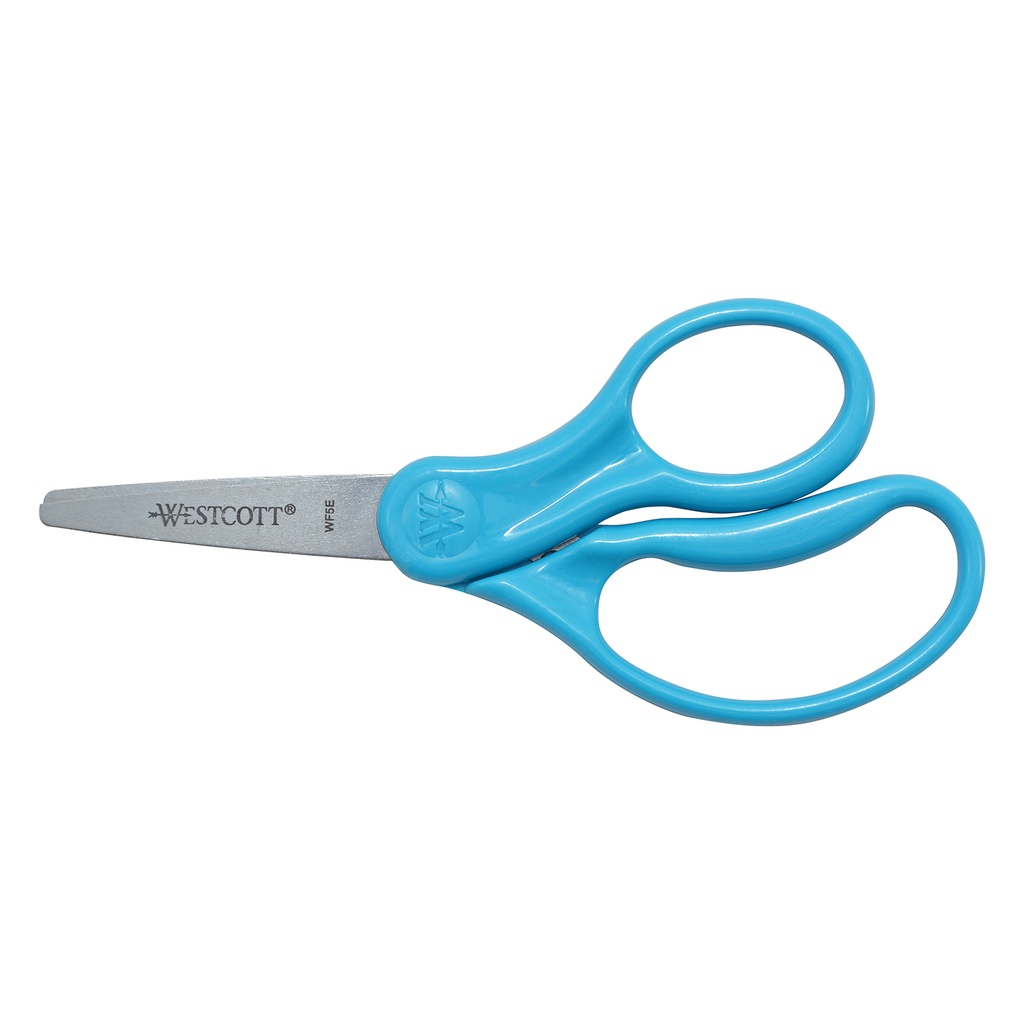5" Pointed Assorted Colors Hard Handle Kids Scissors 03ct