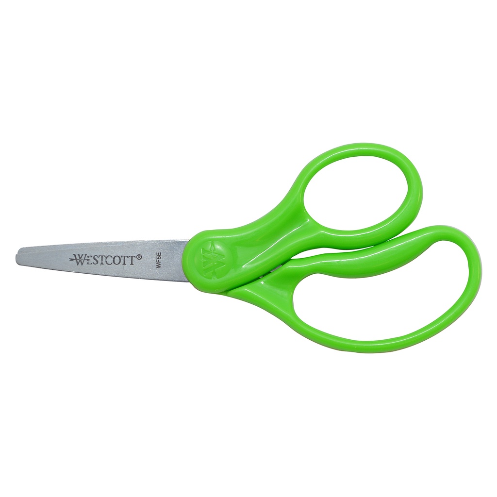 5" Pointed Assorted Colors Hard Handle Kids Scissors 03ct