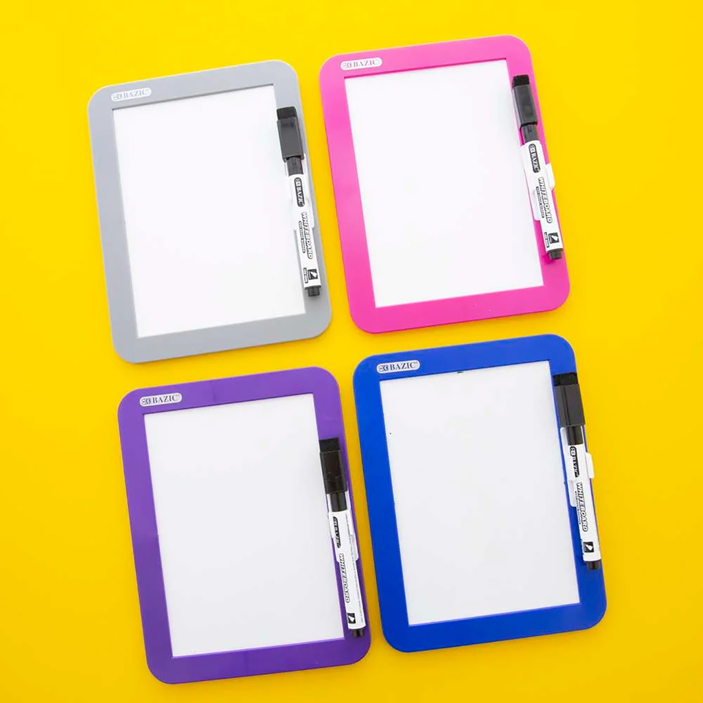 Assorted 5" x 7" Magnetic Locker Dry Erase Board with Marker